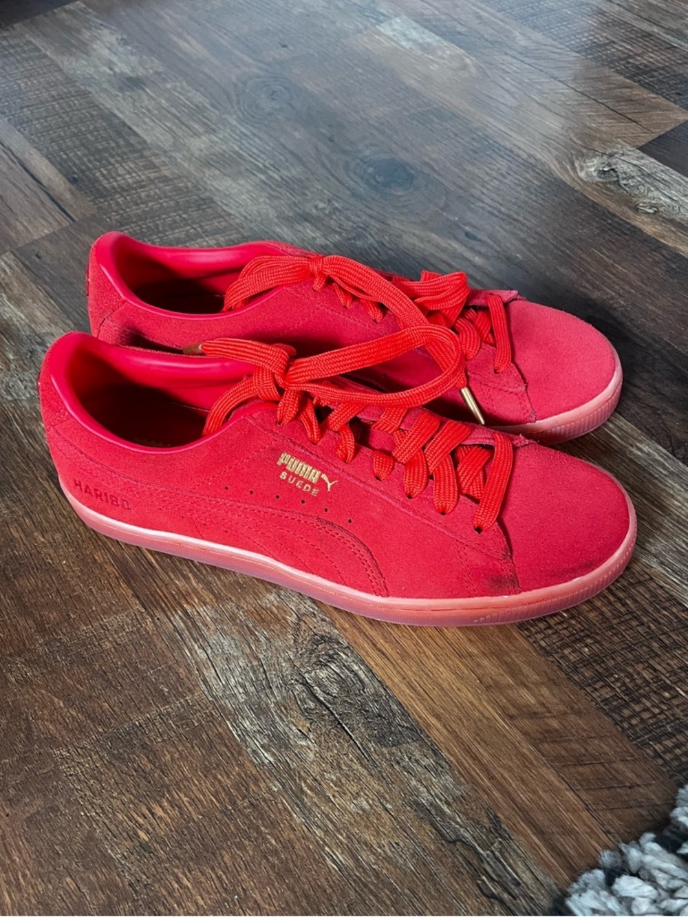 Puma x Haribo Red Suede Low-Top Sneakers
